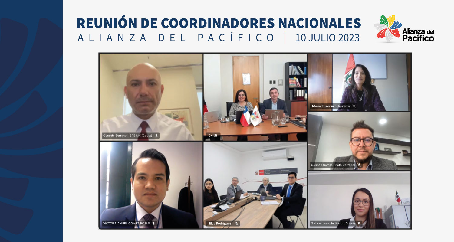 Coordinadores Nacionales de la Alianza del Pacífico se reúnen virtualmente